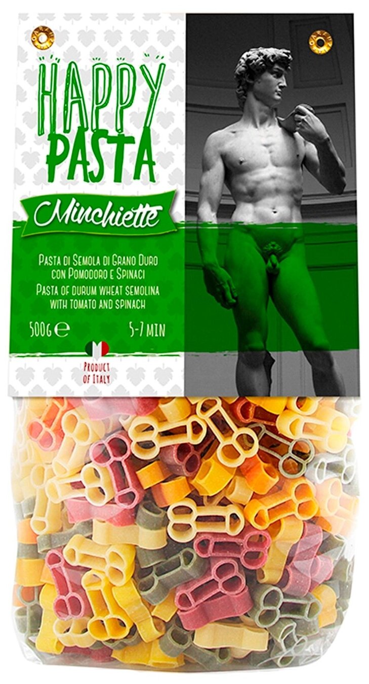 Макаронные изделия Dalla Costa Happy Pasta Minchiette Фигурные со шпинатом и томатами, 500 г - фотография № 1