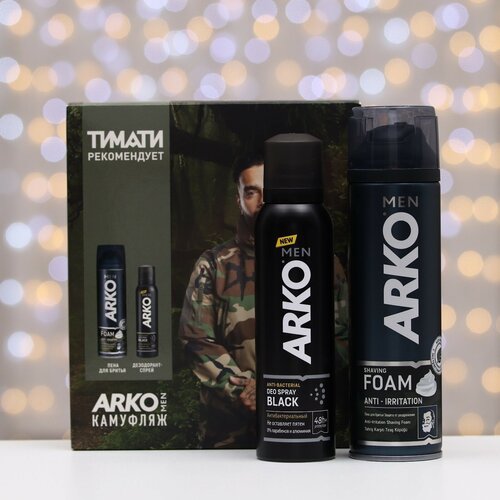 Набор Anti Irritation Пена 200мл + дезодорант Black 150 мл