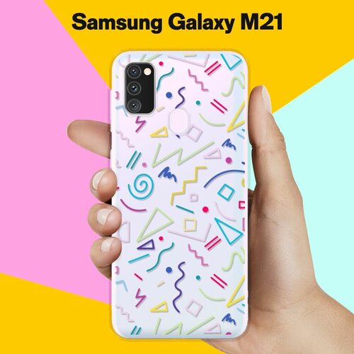 Силиконовый чехол Цветной узор на Samsung Galaxy M30s силиконовый чехол узор из авокадо на samsung galaxy m30s