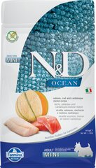N&D Dog Ocean с лососем, треской и дыней беззерновой сухой корм для взрослых собак мелких пород 0,8кг