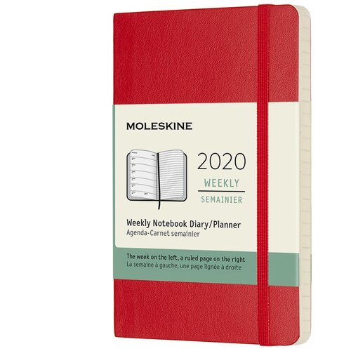 Еженедельник Moleskine Classic Wknt Pocket Soft 90x140мм 144стр. мягкая обложка красный