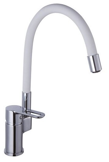 Смеситель BACH для кухни бок. D35мм гибкий излив п/гайку 80437113 хром-белый