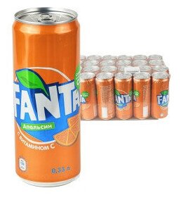 Газированный напиток Fanta, 0,33л, ж/б, 15шт.