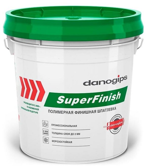 Шпатлевка полимерная Danogips SuperFinish(Даногипс СуперФиниш) финишная готовая 5кг