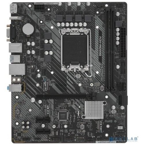 Asrock Материнская плата Asrock B660M-HDV Soc-1700 Intel B660 2xDDR4 mATX AC`97 8ch(7.1) GbLAN RAID+VGA+HDMI+DP материнская плата asrock b660m hdv lga1700 b660 2хddr4 vga hdmi dp matx