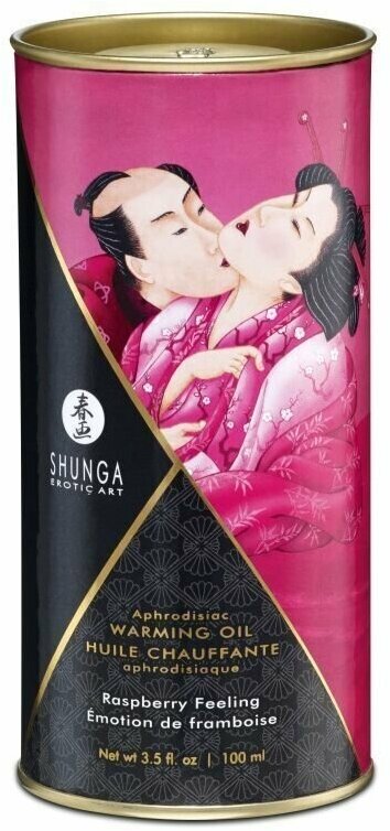 25418 Shunga Raspberry Feeling, 100 мл. Массажное масло Малиновое чувство