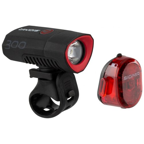 Комплект фонарей SIGMA Buster 300/Nugget II Flash черный/красный фонарик задний sigma sport nugget ii flash