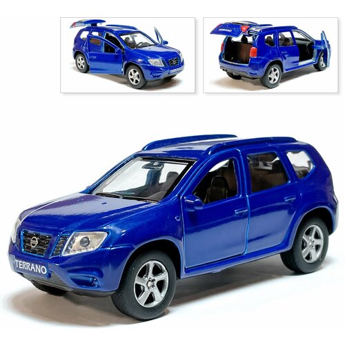 Машина Nissan Terrano, инерционная, синий, Технопарк, 12 см