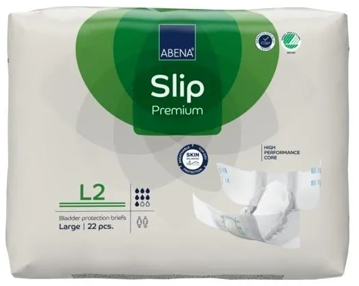 Подгузники для взрослых Abena Slip L2, объем талии 100-150 см, 22 шт.