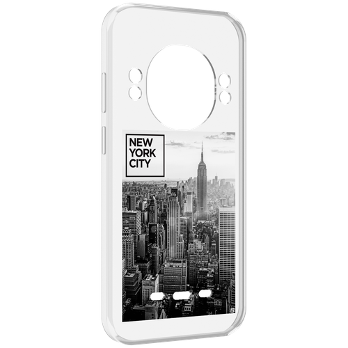 Чехол MyPads черно белый Нью-Йорк для UleFone Power Armor 16 Pro задняя-панель-накладка-бампер