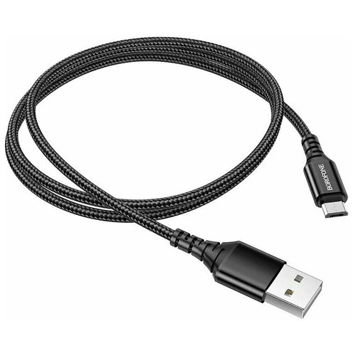 Дата-кабель Borofone BX54 USB-MicroUSB, 1 м, черный кабель usb type c borofone bx54 ultra bright чёрный 1м