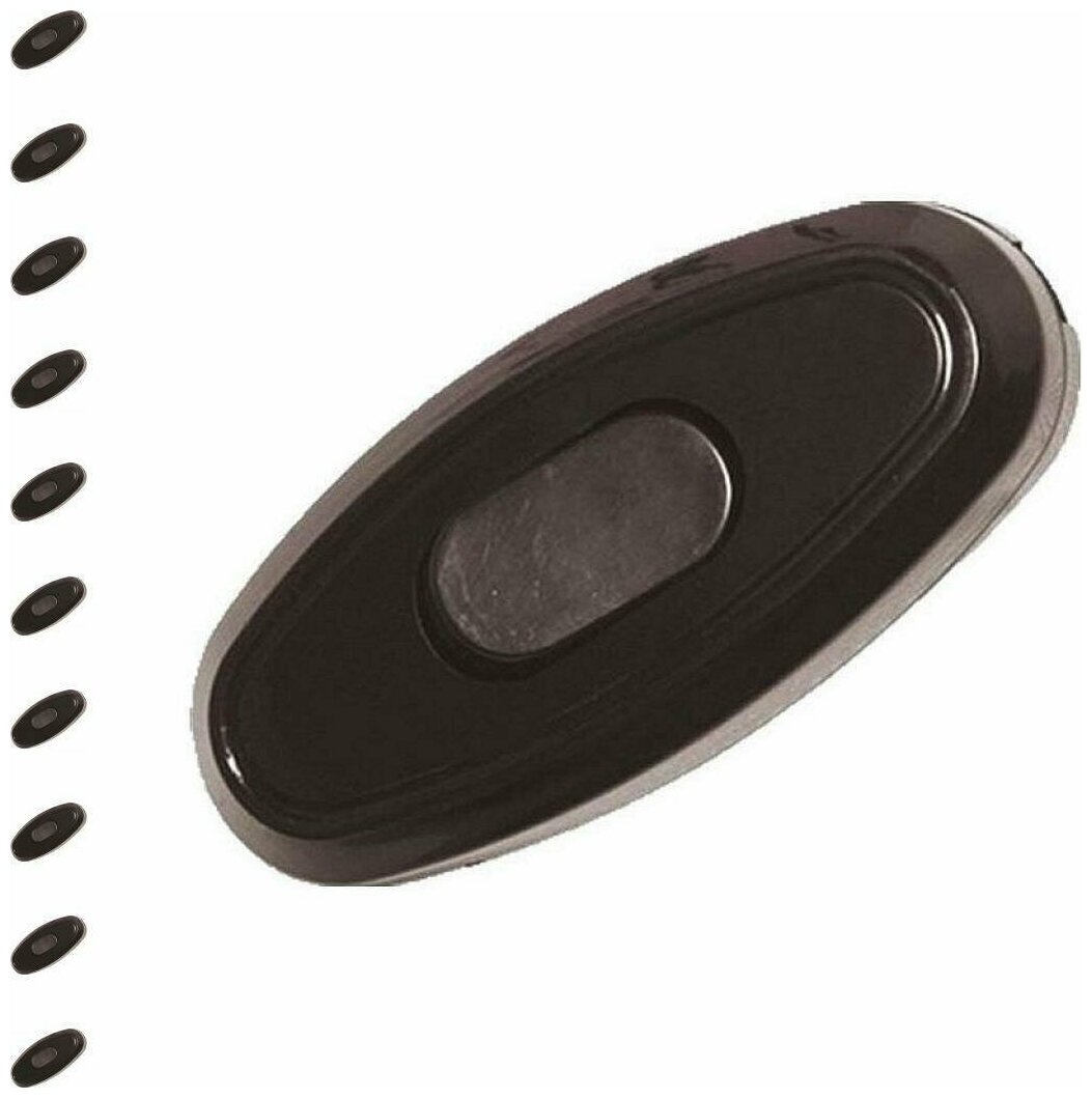 Выключатель на шнур TDM черный (комплект из 10 шт)