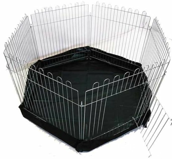 Комплект Вольер для собак высота 65 см, 6 секций с шестиугольным полом - фотография № 1