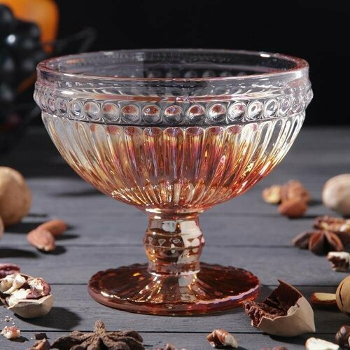 Креманка стеклянная Босфор 350 мл 12x11 см цвет градиент золото 800₽