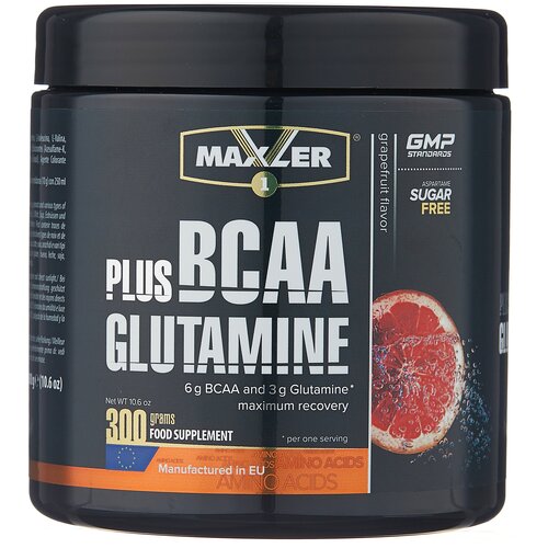 BCAA Maxler BCAA+Glutamine, грейпфрут, 300 гр.
