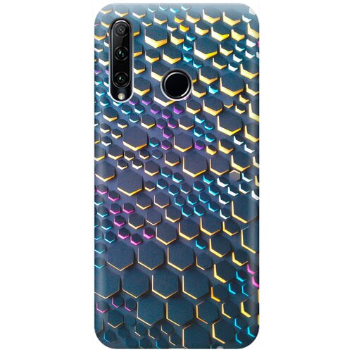 фото Re:pa накладка transparent для honor 10i / 20e с принтом "графитовые соты"