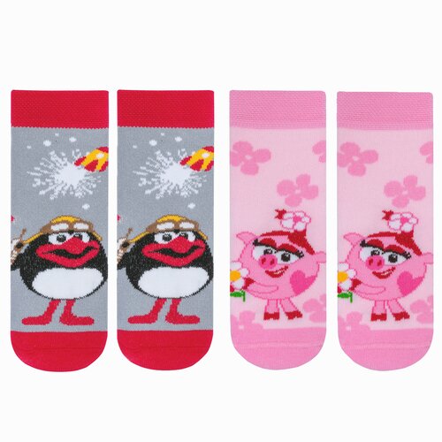 фото Комплект из 2 пар детских носков "смешарики" брестские (бчк) микс 15, размер 13-14