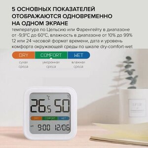 Miiiw Comfort temperature And Humidity Clock