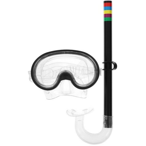 Набор для плавания детский ONLYTOP: маска, трубка, цвета микс набор для ныряния маска трубка цвета микс 24053 bestway