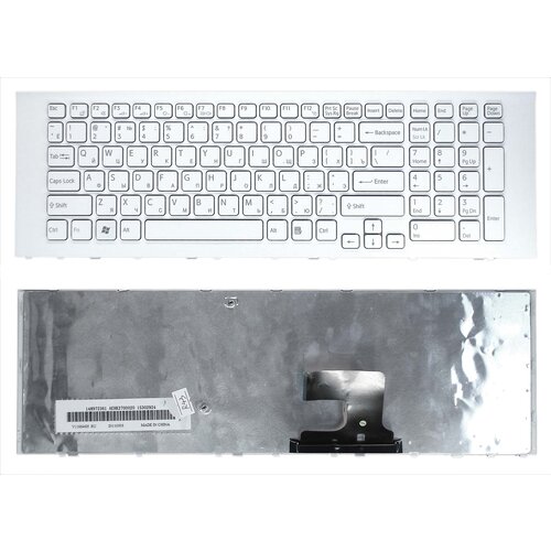 Клавиатура для ноутбука Sony Vaio V116646H белая с рамкой 2170₽