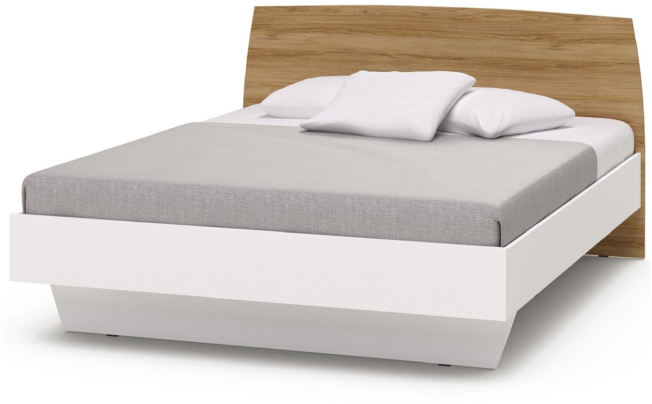 Кровать без подъемного механизма Hoff Altea, 160х200 см, цвет белый глянец