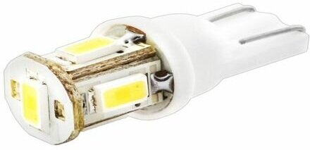 Лампа светодиод 12V Т10(W5W) SKYWAY 5 SMD диодов без цоколя 1-кон. Белая (S08201125)