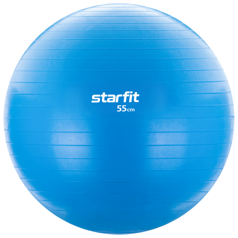 Фитбол STARFIT Core GB-104 антивзрыв, 900 гр, синий, 55 см