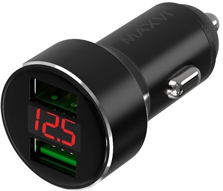 Автомобильное зарядное устройство MAXVI CCM-M542 LED, 30 Вт, черный