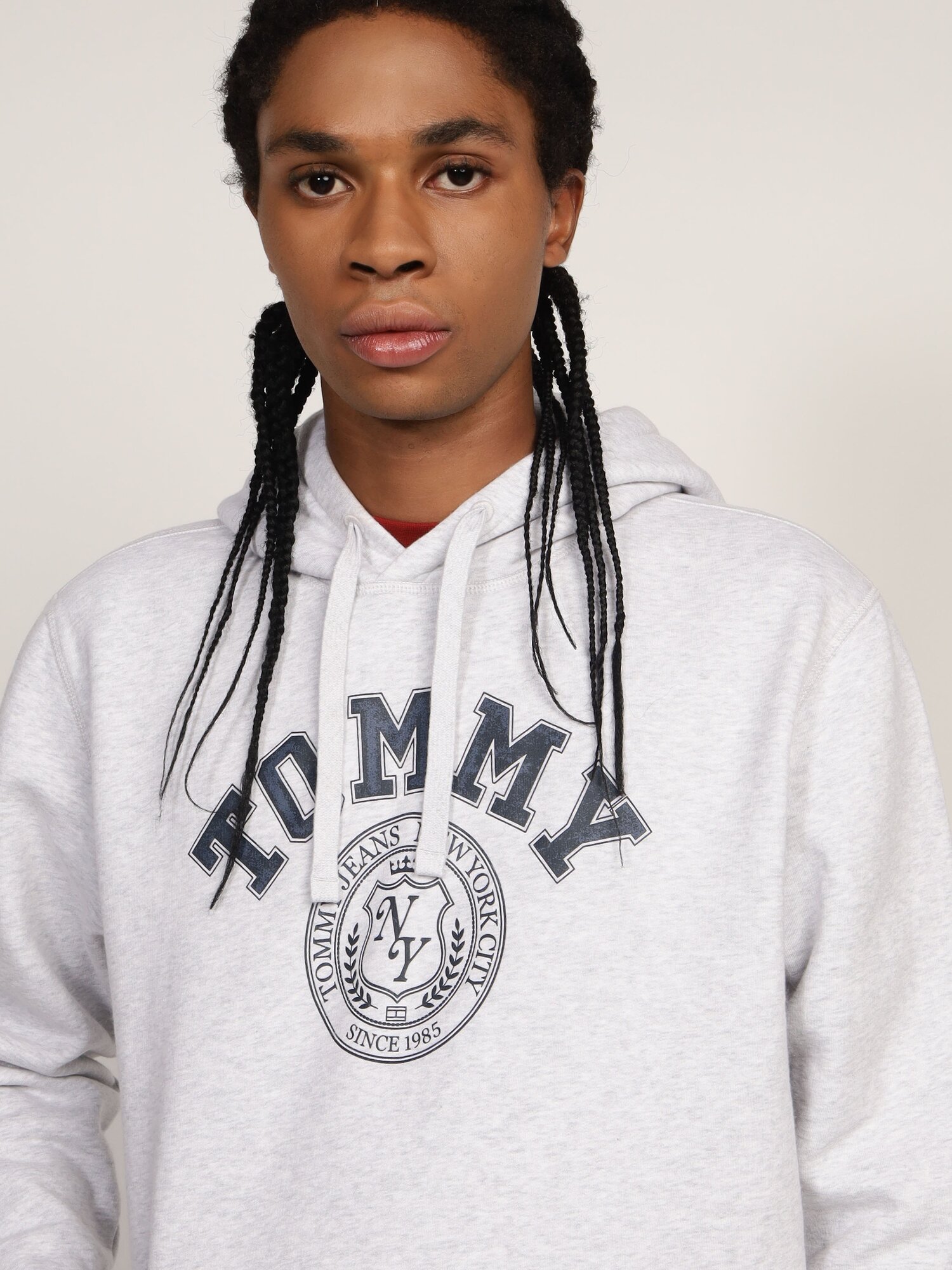 Худи Tommy Jeans, размер XXL, , серый — фото 1