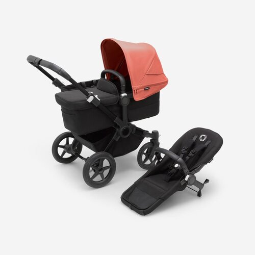 Детская коляска 2 в 1 Bugaboo Donkey5 Mono Black/Midnight black/Sunrise Red
