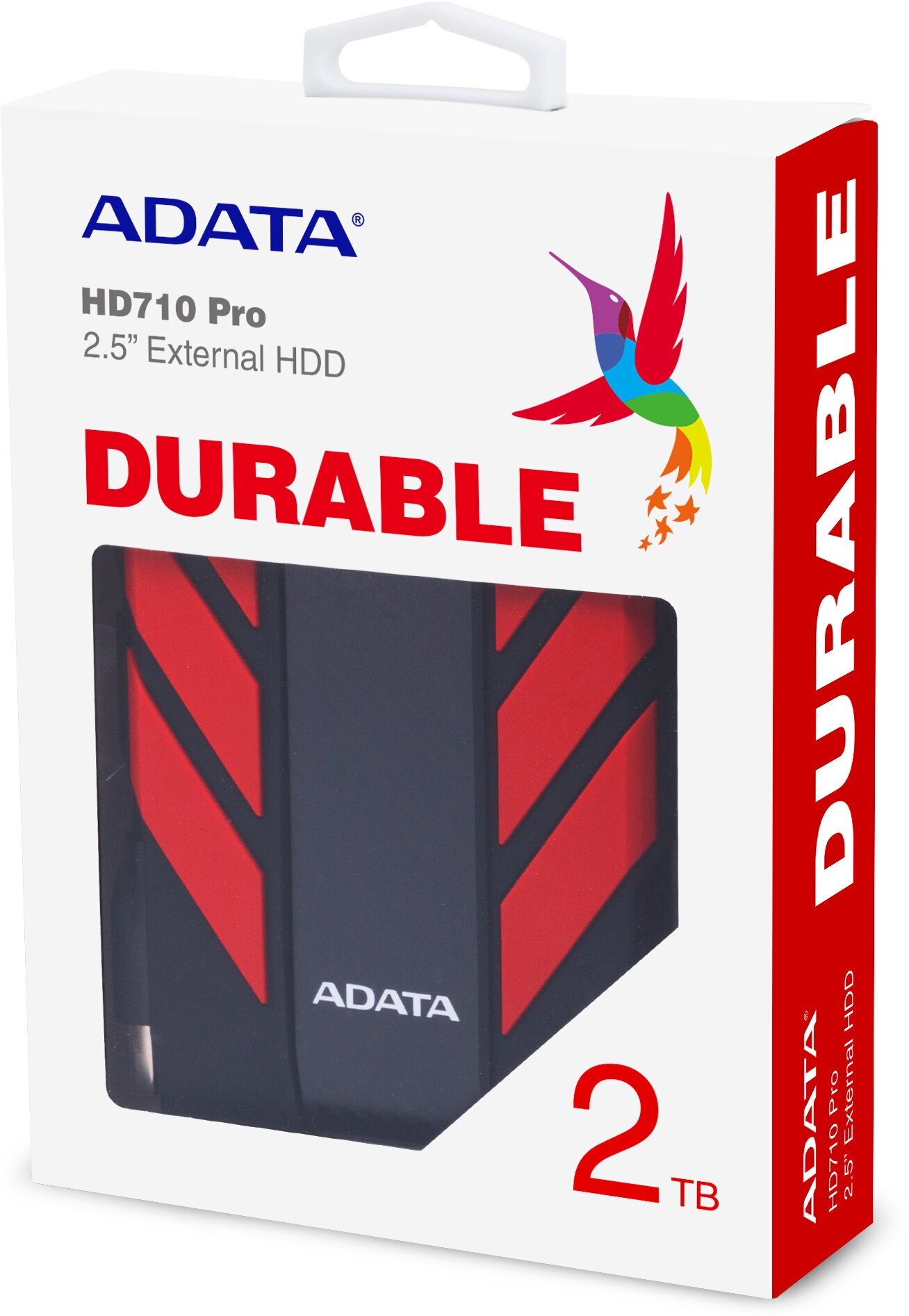 Внешний жесткий диск Portable HDD 2TB ADATA HD710 Pro (Red) IP68 USB 3.2 Gen1 133x99x27mm 390g