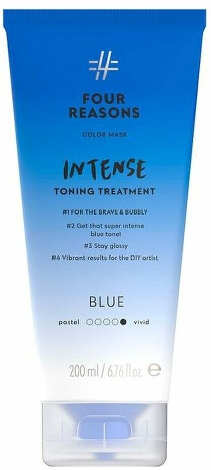 Интенсивно тонирующая маска для волос с прямыми пигментами Four Reasons Color Mask Intense Toning Treatment Blue Синий 200 мл