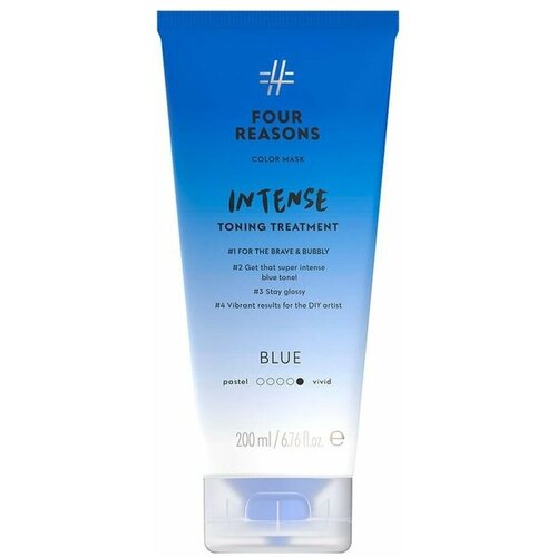 Интенсивно тонирующая маска для волос с прямыми пигментами Four Reasons Color Mask Intense Toning Treatment Blue Синий 200 мл