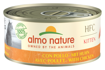 Almo Nature консервы Полнорационные консервы для Котят с Курицей (HFC - Complete - Kitten - Chicken ) 5120H | HFC Complete Kitten Chicken 0,15 кг 49245 (2 шт)