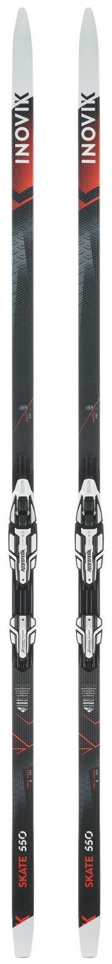 Взрослые лыжи для конькового хода 550 medium+Rottefella Xcelerator Модель XC S 550 - лыжи для конькового хода продвинутого уровня. Минимальное трение, а значит отличное скольжение благодаря использованию спеченного полиэтилена 188 см для мужчин/для женщин