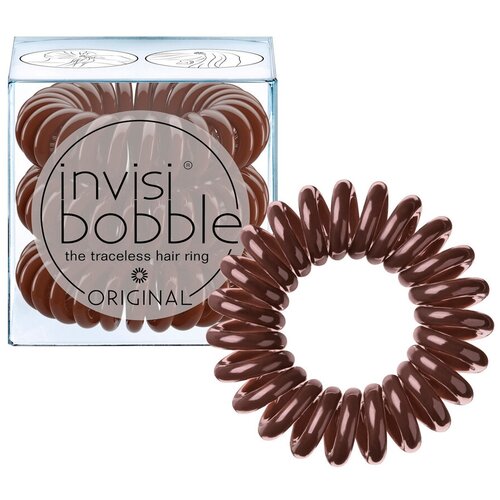фото Invisibobble original pretzel brown - инвизибабл ориджинал резинка-браслет для волос коричневая, 3 шт/уп -
