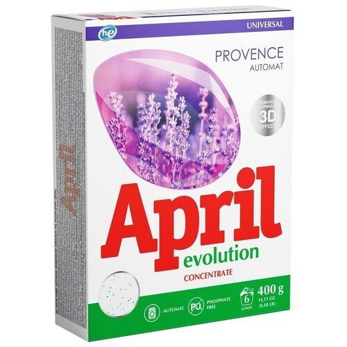 April Evolution Стиральный порошок April Evolution Provenсe, универсальный, для автоматической стирки, 400 г