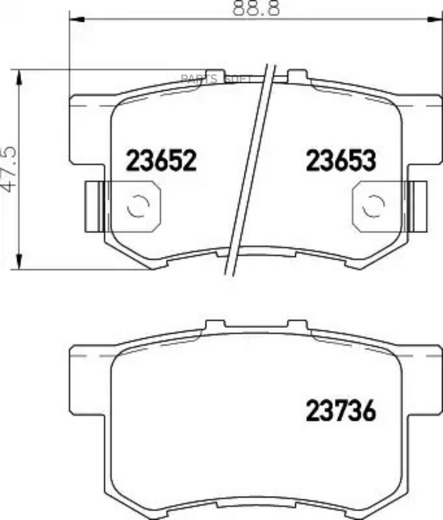 NISSHINBO NP8001 Колодки тормозные дисковые | зад | (PF8255) 1шт