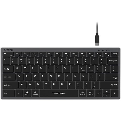 Клавиатура A4Tech Fstyler FX51 серый USB slim Multimedia FX51 GREY 279400₽