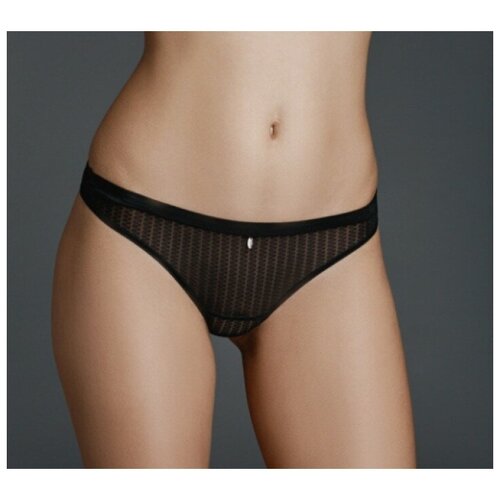 фото Milavitsa трусы тонг средней посадки classic elegant, размер 90, черный