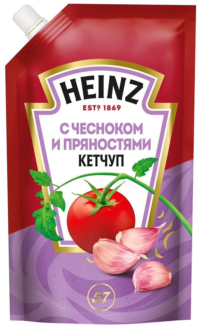 Кетчуп Heinz с чесноком и пряностями 350гр