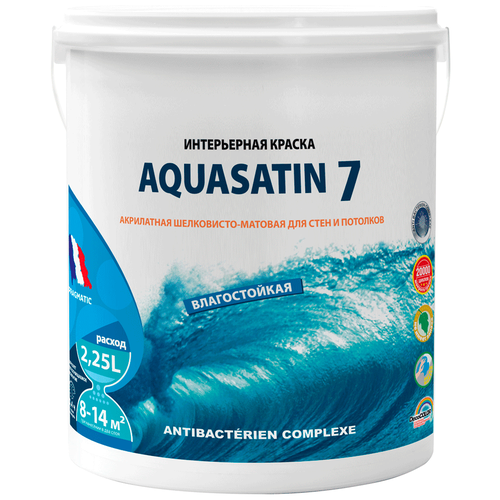 Краска акриловая Pragmatic Aquasatin 7 5100BR91 матовая белый 2.25 л