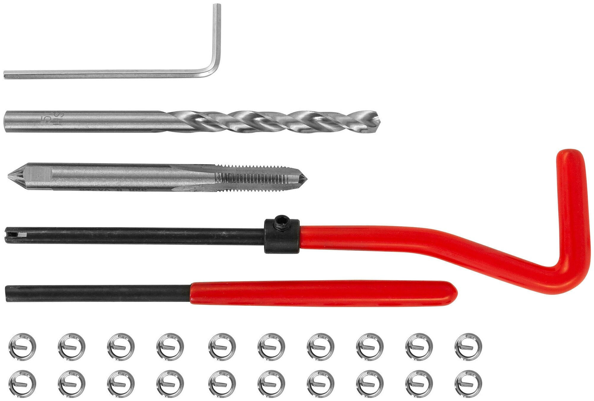 Набор для восстановления резьбы M5x0.8 25 предметов Thorvik TRIS508