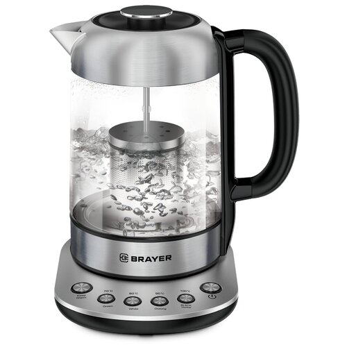 Чайник электрический BRAYER BR1028 VNQ by STRIX 2200 Вт 17 л стекл корп ситечко 523800₽