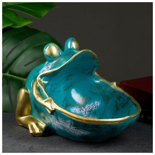 Подставка конфетница Лягушка зеленая 18х26см 3553₽