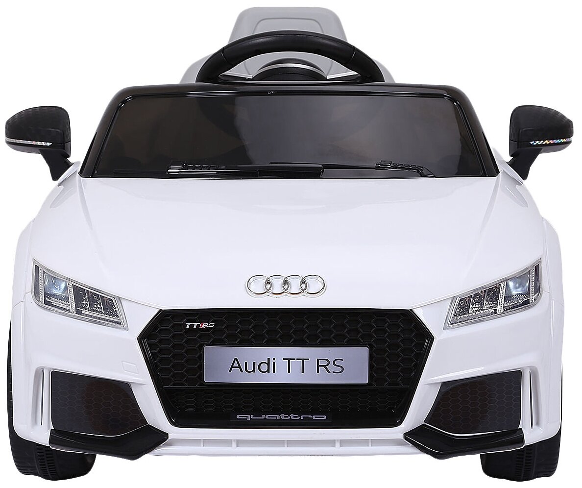 Электромобиль AUDI TT RS, окраска белый, EVA колеса, кожаное сидение 2621038 .