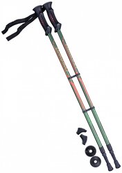 Палки для скандинавской ходьбы со сменными комплектующими BERGER Longway 2-секционная 77-135 см темно-зеленый/оранжевый