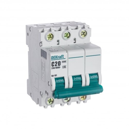 Автоматический выключатель DEKraft ВА-101 (C) 4, 5kA 20 А