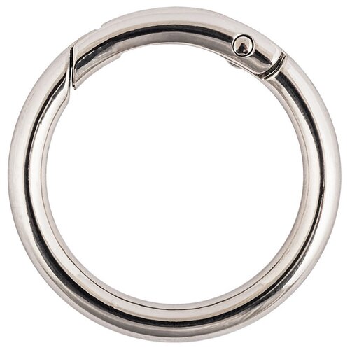 Gamma Карабин кольцо для сумок, GH-232, 32 мм, N01 под никель, (10 шт.)