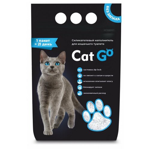 Наполнитель Cat Go EXTRA FRESH силикагель, впитывающий, круглый, 1,9 кг (5 л)